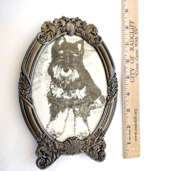 Miniature Schnauzer Artist Signed Charcoal & Pencil Framed Original Art Drawing - Picture 8 of 8